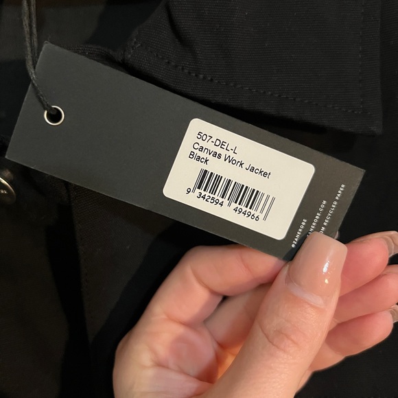 Canvas Work Jacket - Black - Picture 3 of 4